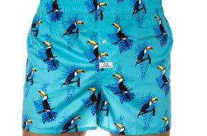 Colourful toucan and tropical print
