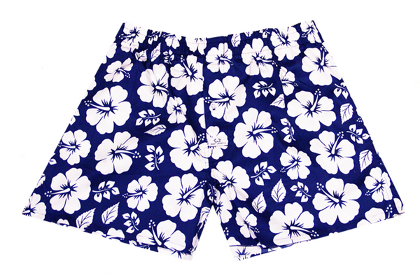 Flower Power sleep shorts - tropical floral print pajama shorts for kids and adults